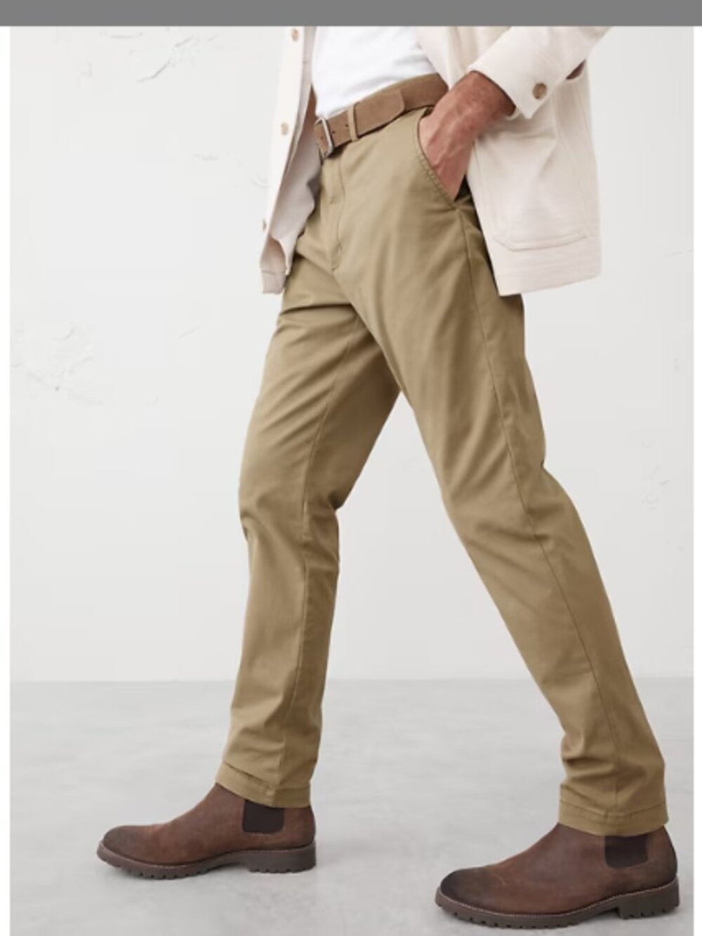Banana Republic Slim Fit Dress Pants/Chinos, Beige/Khacki - Size 32x34